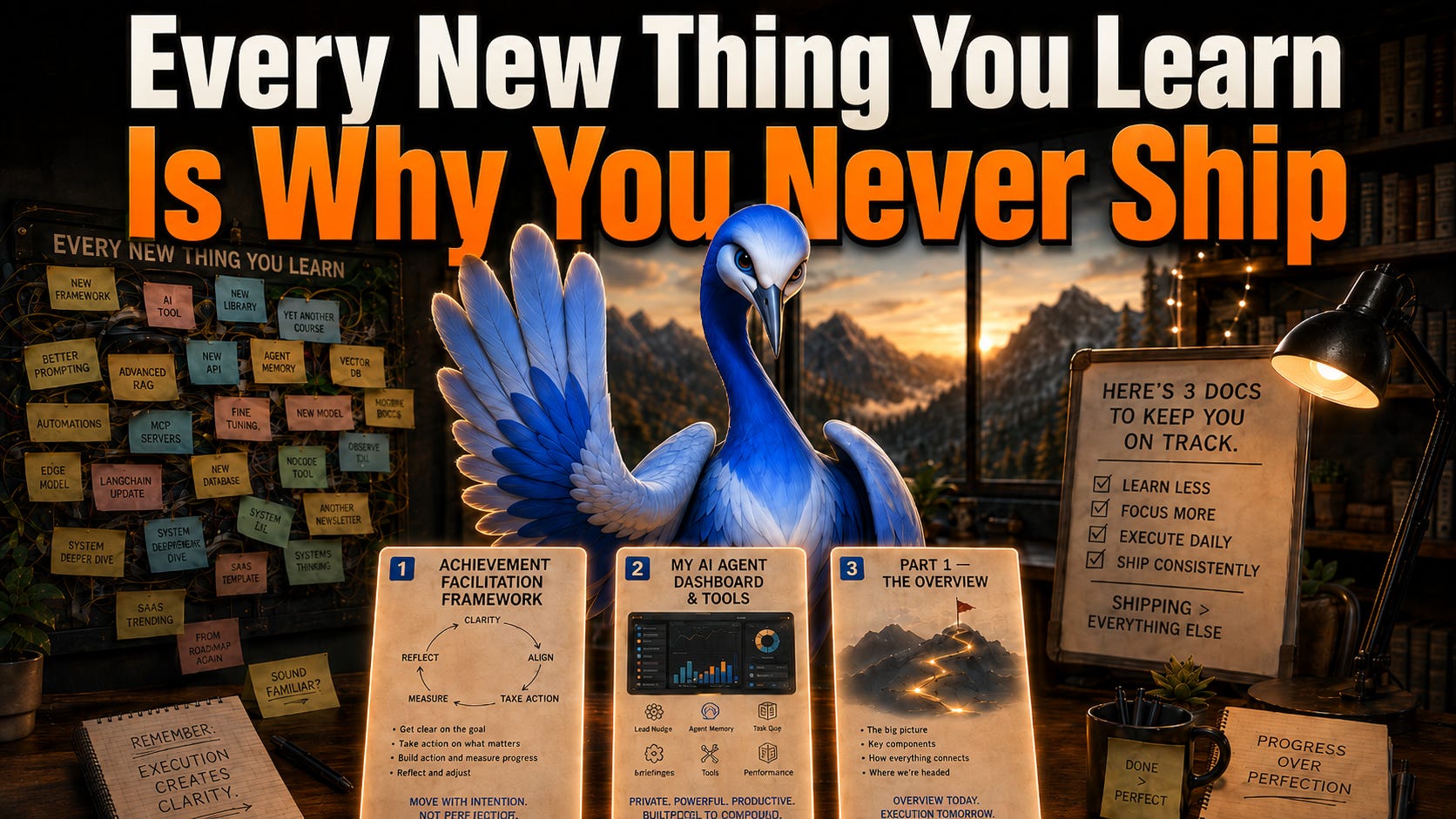 🪽Every New Thing You Learn Is Why You Never Ship — Here’s 3 Docs to Keep You on Track